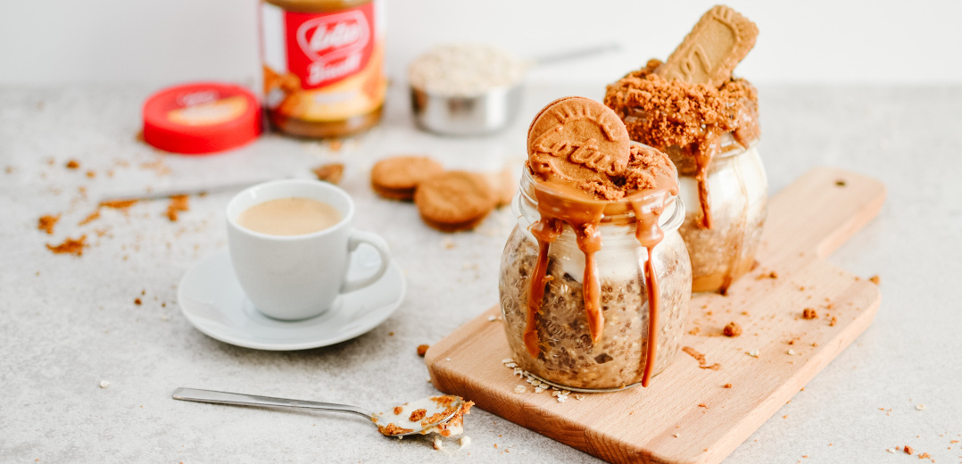Overnight Oats mit Biscoff® (vegan) Lotus Biscoff